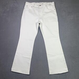 Madewell The Stretch Flare Crop Jean Womens 31 White High Rise NWT NZ089 FLAW